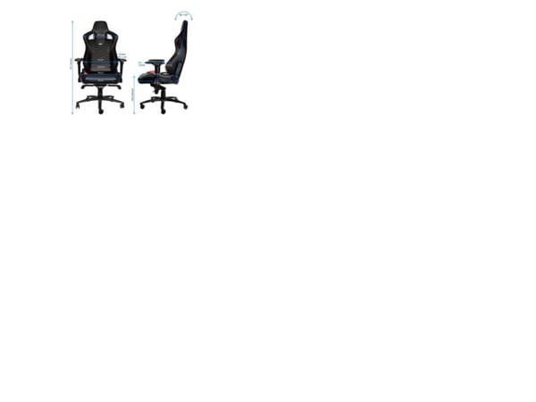 Noblechairs EPIC - Stol - ergonomisk - armstöd - svängtapp - nylon, polyuretan, skumgummi, polyuretanfauxläder - svart, röd