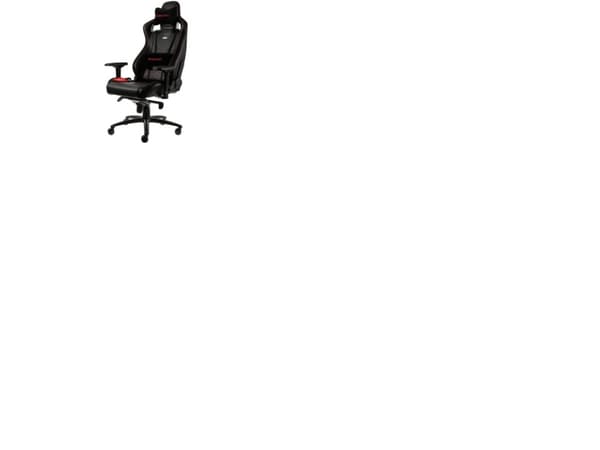 Noblechairs EPIC - Stol - ergonomisk - armstöd - svängtapp - nylon, polyuretan, skumgummi, polyuretanfauxläder - svart, röd