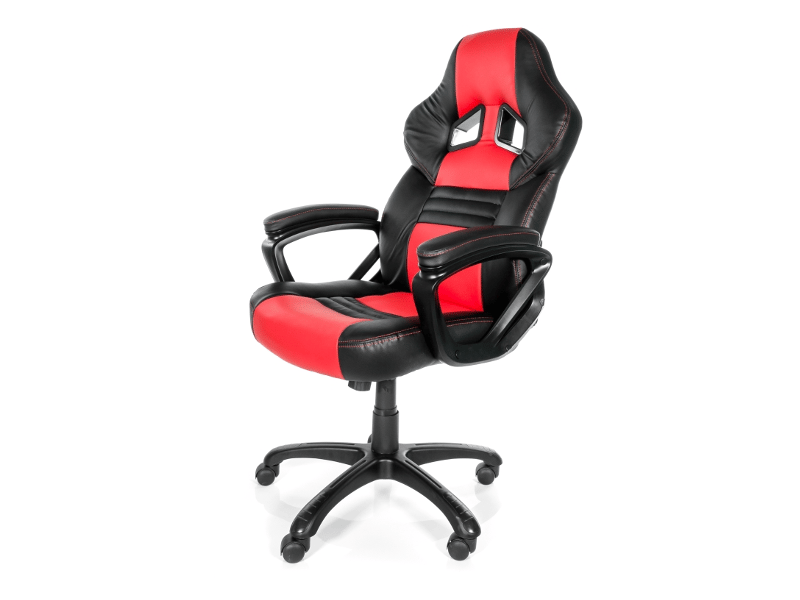 Arozzi Monza - Stol - armstöd - ringformad - svängtapp - polyuretanläder - röd