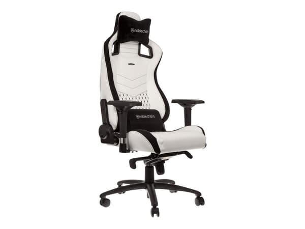 noblechairs Epic, Stoppad sits, Stoppat ryggstöd, Svart, Vit