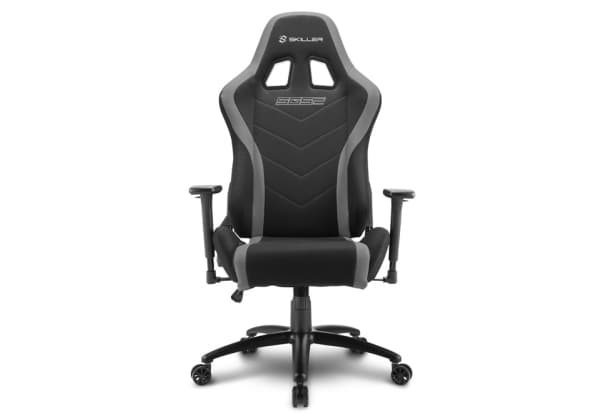 Sharkoon Skiller SGS2 - Stol - armlener - T-formet - roterende - stoff, stål, polyuretanskum - grå, svart