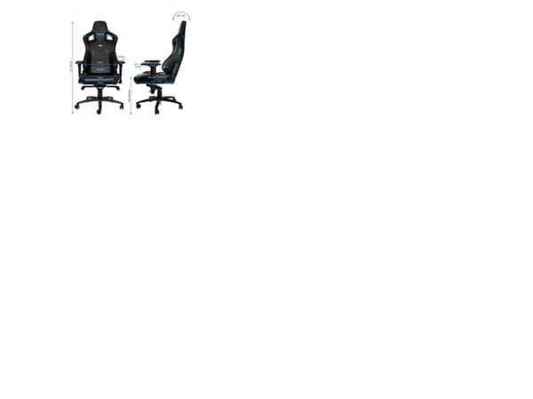 Noblechairs EPIC - Stol - ergonomisk - armstöd - svängtapp - nylon, polyuretan, skumgummi - svart