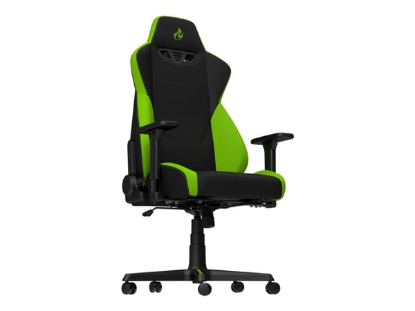 Nitro Concepts S300, PC-pelituoli, 135 kg, Nailon, Musta, Ruostumaton teräs, Musta, Vihreä