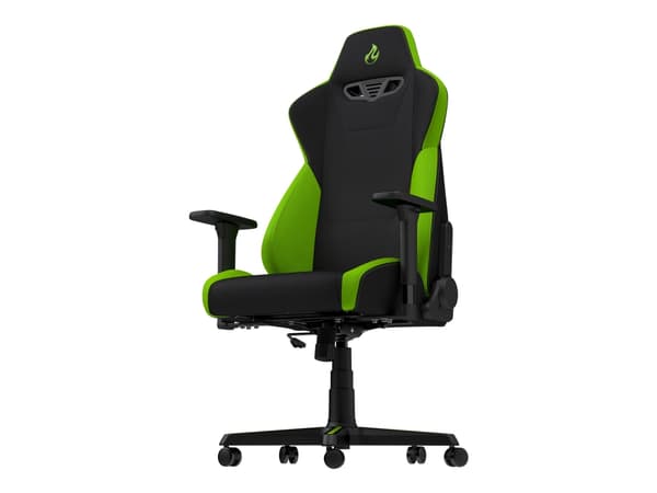 Nitro Concepts S300, PC-pelituoli, 135 kg, Nailon, Musta, Ruostumaton teräs, Musta, Vihreä