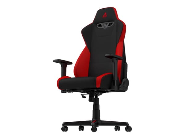 Nitro Concepts S300 - Stol - armstöd - T-formad - svängtapp - nylon, polyuretan, tyg, stål, kallt skum - svart, infernoröd