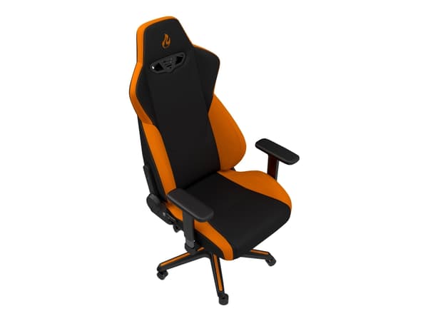 Nitro Concepts S300 - Stol - armlener - T-formet - roterende - nylon, polyuretan, stoff, stål, kaldskum - svart, horizon orange