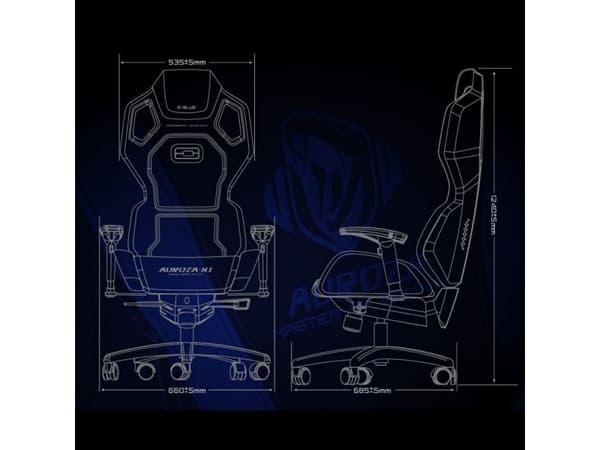 E-Blue Auroza X1 LED rød lenestol (EEC301REAA-IA)