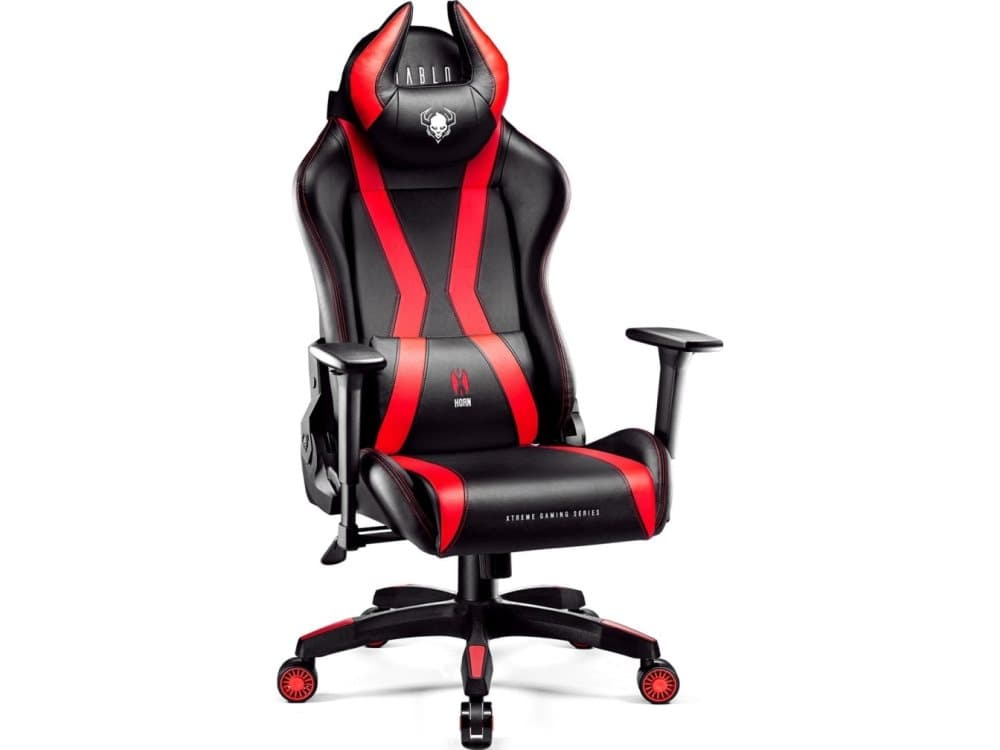 X-Horn S Black and Red armchair DIABLO CHAIRS X-HORNSCZ