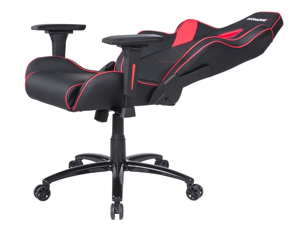 AKRACING CORE LX PLUS - Stol - armstöd - T-formad - lutning - polyuretanläder, kallt skum - svart, röd