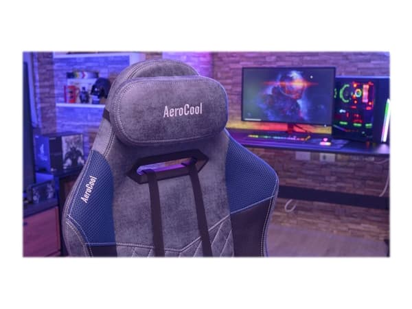 AeroCool DUKE - Stol - ergonomisk - armlener - T-formet - tipping - roterende - mikrofiber, kullstoff-fiber, leatherette, semsket, høydensitetsskumpl