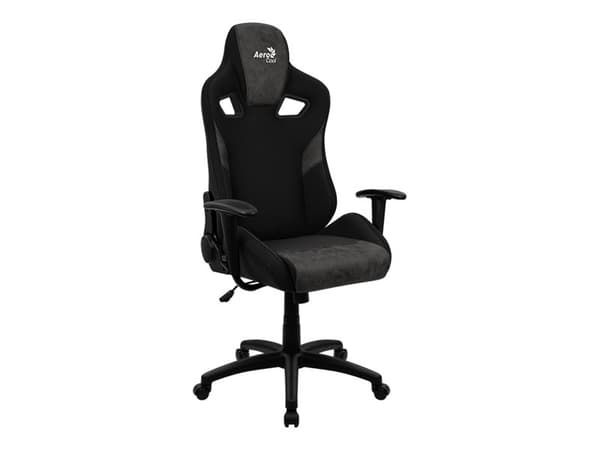 AeroCool COUNT - Stol - ergonomisk - liggestol - armlener - roterende - høydensitetsskumplast, premiestoff, mikrofiber, semsket - jernsvart