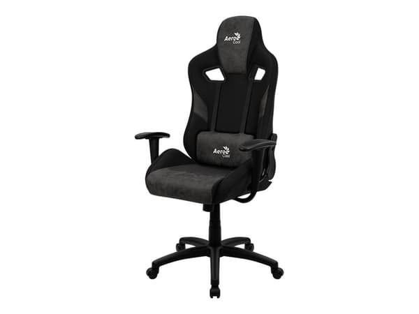 AeroCool COUNT - Stol - ergonomisk - liggestol - armlener - roterende - høydensitetsskumplast, premiestoff, mikrofiber, semsket - jernsvart