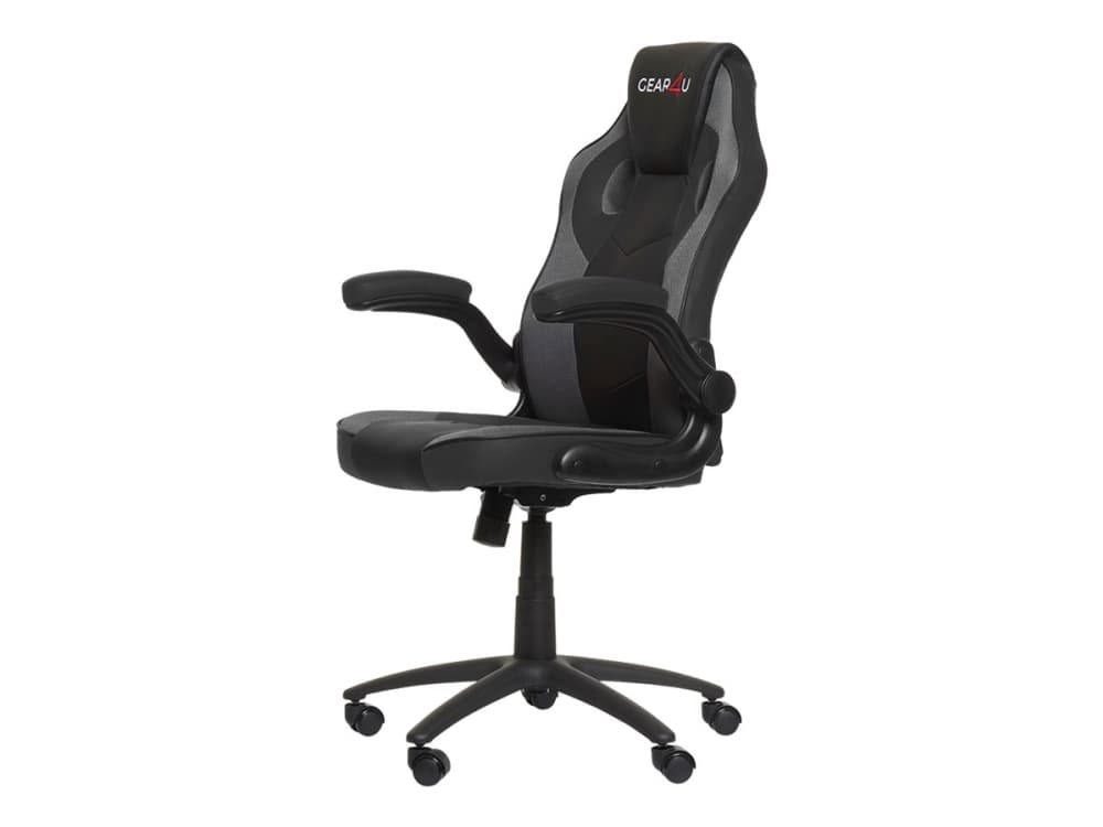 Gear4U Gambit Pro - Stol - armstöd - L-formad - lutning - svängtapp - skumgummi, polyuretanläder - svart