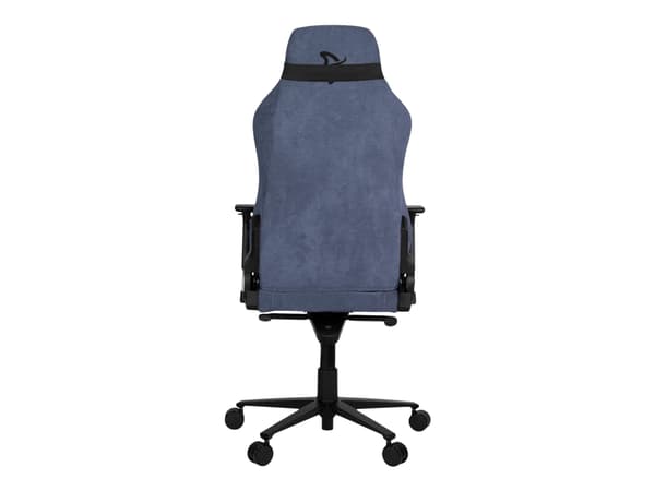 Arozzi Vernazza Soft Fabric - Stol - ergonomisk - armlener - T-formet - tipping - roterende - metall, aluminium, stoff - svart, blå