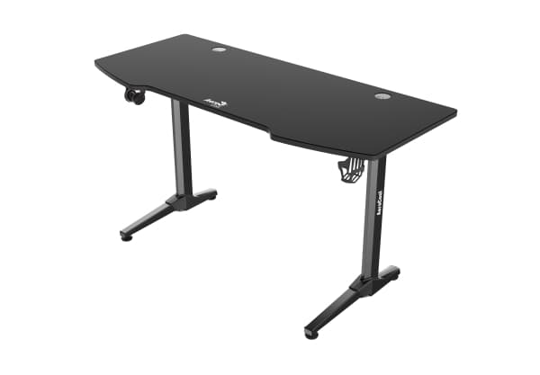 Aerocool ACD2, Suora, Suorakaiteen muotoinen, Lastulevy, Terästä, Pelaaminen, Musta