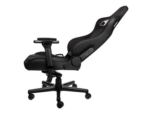 Noblechairs EPIC Black Edition - Stol - ergonomisk - armlener - T-formet - tipping - roterende - vinyl, minneskumplast, kunstlær, stålramme, åpenpore