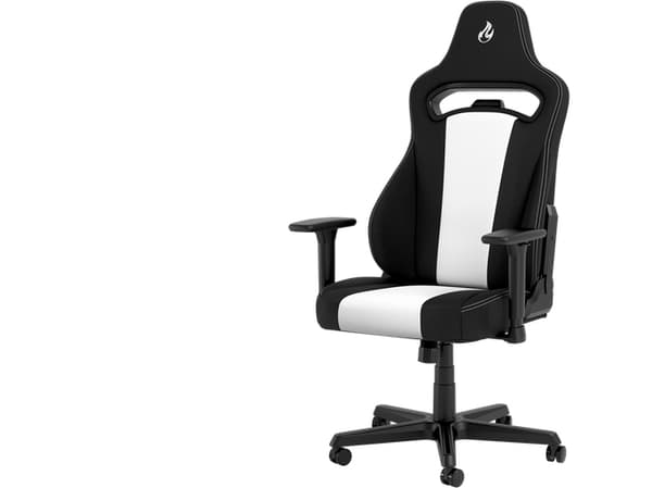 Nitro Concepts E250, Polstret sete, Polstret ryggstøtte, Sort, Hvit, Sort, Hvit, Stoff, Skum, Stoff, Skum