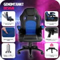 Miniatyrbild 7 av 10: Gamingstol Tyson - svart/blå