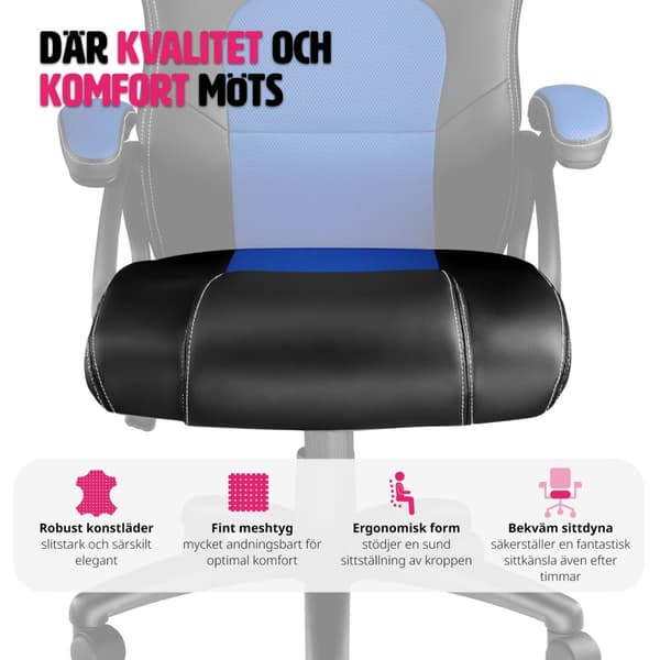 Gamingstol Tyson - svart/blå