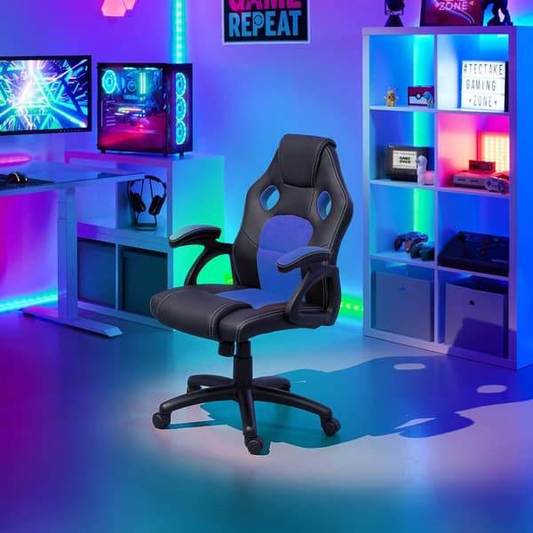 Gamingstol Mike - svart/blå