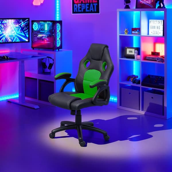 Gamingstol Mike - svart/grön