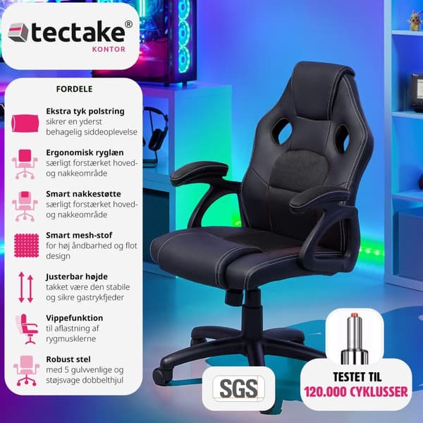 Gamerstol Mike - sort