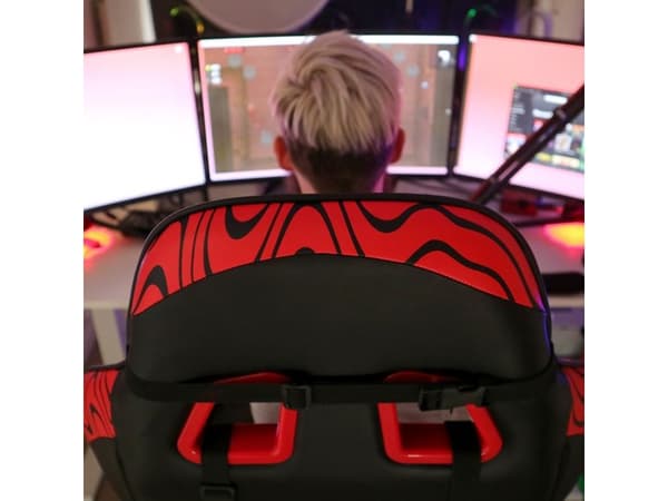 Fotel Clutch Chairz „PewDiePie” Edition Throttle czerwony (THPDP1)