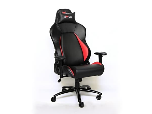 Red fighter C2, Universal spelstol, 150 kg, Stoppad sits, Stoppat ryggstöd, Svart, Röd, PVC, Polyvinylklorid (PVC)