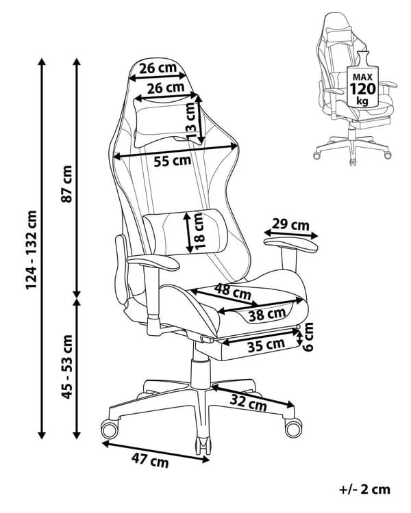 Pelituoli musta harmaa keinonahka ergonominen kallistuva korkeussäädettävä jalkatuella maastokuvio työtuoli moderni