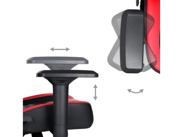 Marvo CH-118, PC-gamingstol, 150 kg, Universell, Stål, Sort, Rød, PVC