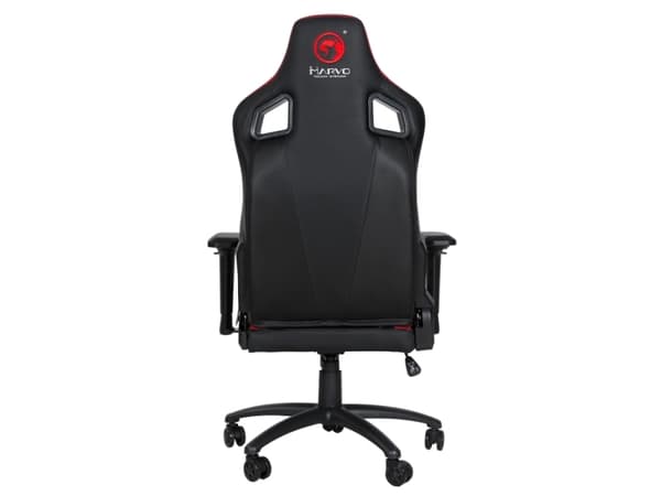 Marvo CH-118, PC-gamingstol, 150 kg, Universell, Stål, Sort, Rød, PVC