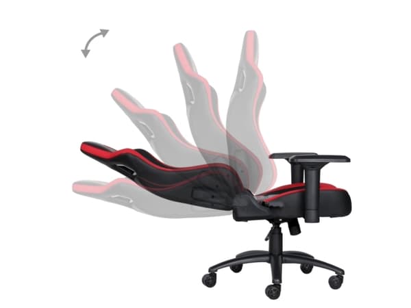 Marvo CH-118, PC-gamingstol, 150 kg, Universell, Stål, Sort, Rød, PVC