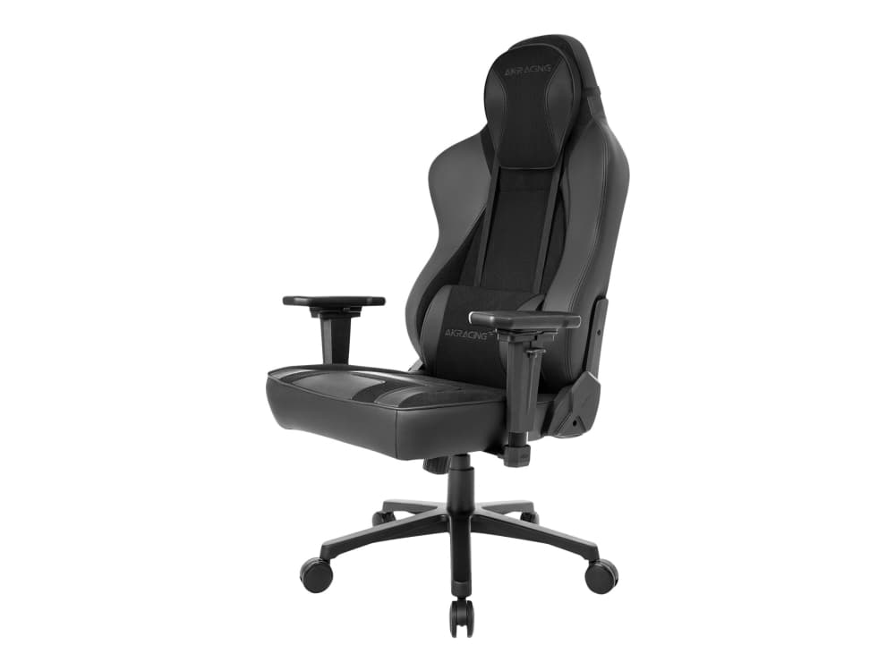 AKRACING OFFICE Obsidian - Stol - armstöd - T-formad - lutning - svängtapp - metallram, gjutet skum med hög densitet, högkvalitativt polyuretanskinn,