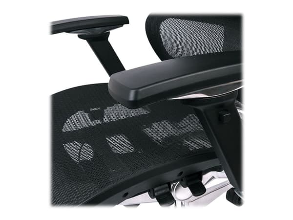 Thermaltake CyberChair E500, Verkkoistuin, Verkotettu selkänoja, Musta, Musta, Alumiini, Musta, Hopea