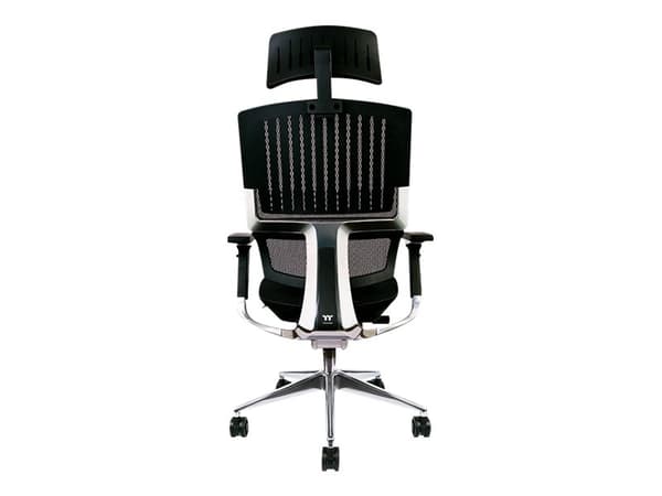 Thermaltake CyberChair E500, Verkkoistuin, Verkotettu selkänoja, Musta, Musta, Alumiini, Musta, Hopea