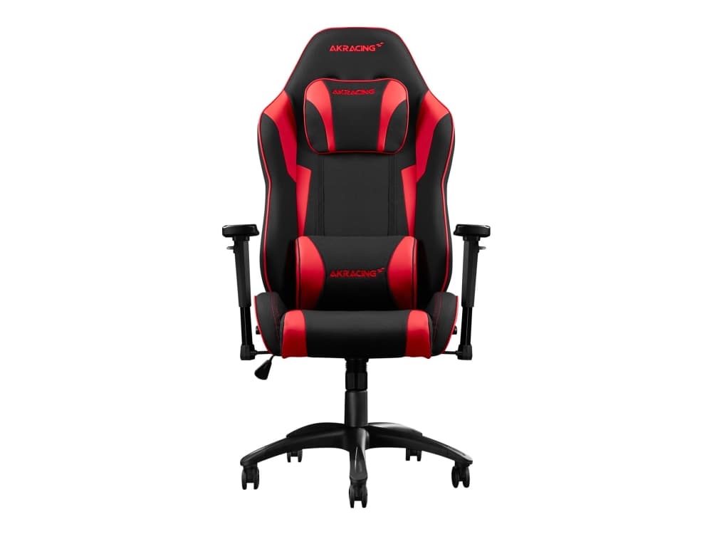 AKRACING CORE EX - Stol - armstöd - T-formad - gungställning - aluminium, polyester, stålram, formskum - svart, röd