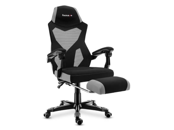 Huzaro Combat 3.0, Spelfåtölj, 140 kg, Sits i nätmaterial, Genombrutet ryggstöd, Universal, Svart