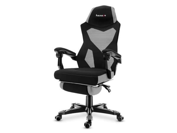 Huzaro Combat 3.0, Spelfåtölj, 140 kg, Sits i nätmaterial, Genombrutet ryggstöd, Universal, Svart