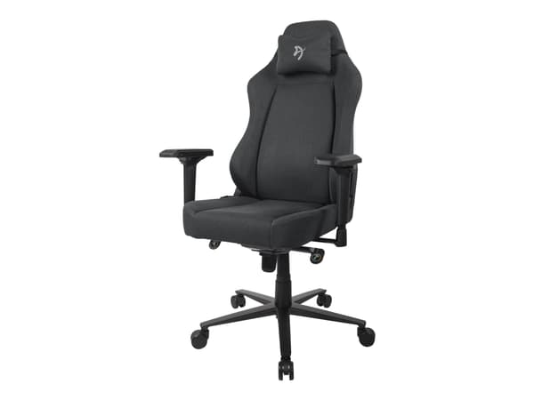 Arozzi Primo - Stol - ergonomisk - liggestol - armlener - tipping - roterende - aluminium, vevet tøy, metallramme - grå, svart/grå