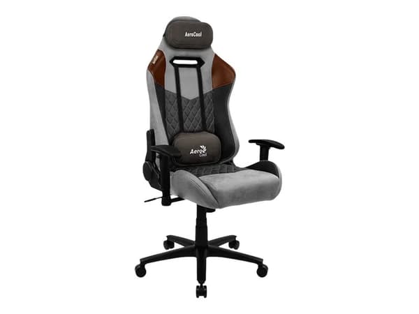 AeroCool DUKE - Stol - ergonomisk - liggestol - armlener - T-formet - tipping - roterende - AeroSuede, leatherette - tan gray