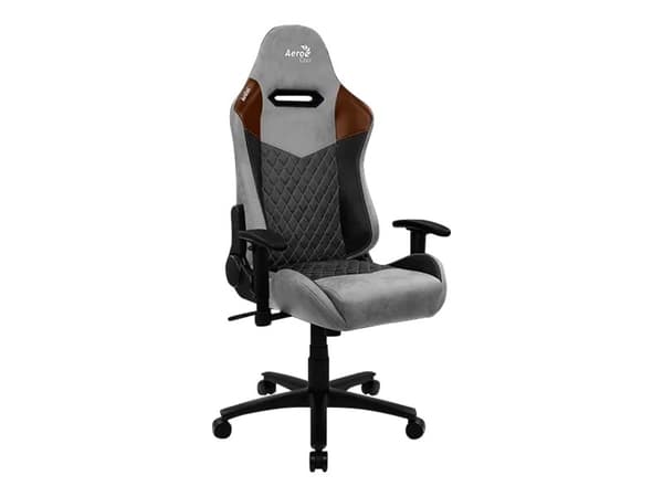 AeroCool DUKE - Stol - ergonomisk - liggestol - armlener - T-formet - tipping - roterende - AeroSuede, leatherette - tan gray