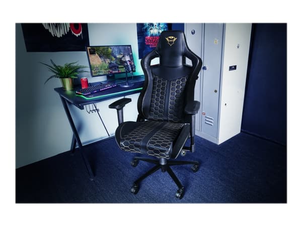 Trust Gaming GXT 712 Resto Pro - Spillestol - ergonomisk - armlener - tipping - roterende - metallramme, polyuretanlær