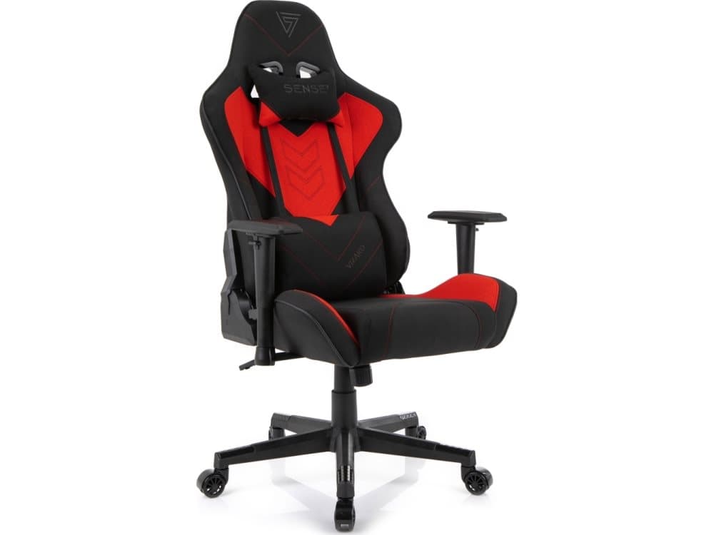 SENSE7 fabric chair Vizard black and red