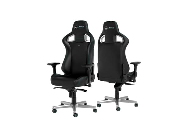 noblechairs EPIC Mercedes, PC-spelsstol, 120 kg, Stoppad sits, Stoppat ryggstöd, Stål, Armstöd 4D