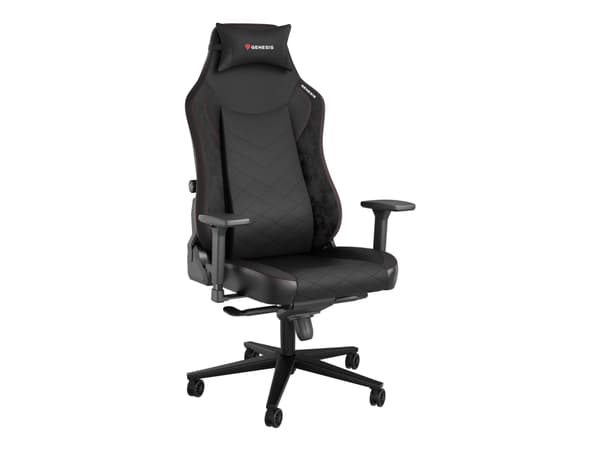 Genesis Nitro 890 G2 - Spillestol - ergonomisk - rectangular - armlener - T-formet - tipping - stoff, økolær, metall - svart