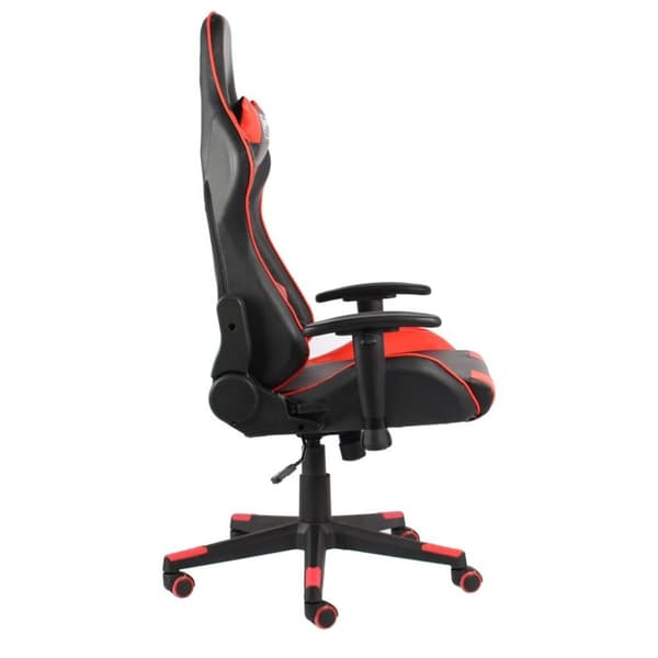 vidaXL Snurrbar gamingstol röd PVC