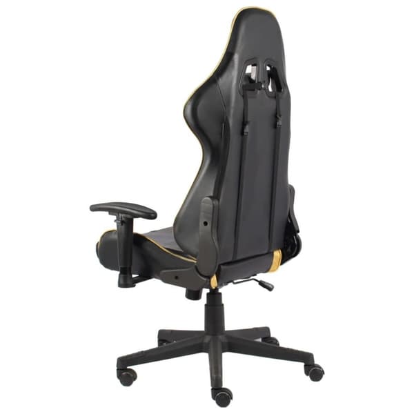 vidaXL Snurrbar gamingstol guld PVC