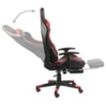 Miniatyrbild 5 av 9: vidaXL Snurrbar gamingstol med fotstöd röd PVC