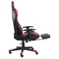 Miniatyrbild 6 av 9: vidaXL Snurrbar gamingstol med fotstöd röd PVC