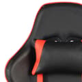 Miniatyrbild 7 av 9: vidaXL Snurrbar gamingstol med fotstöd röd PVC